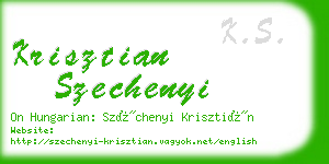 krisztian szechenyi business card